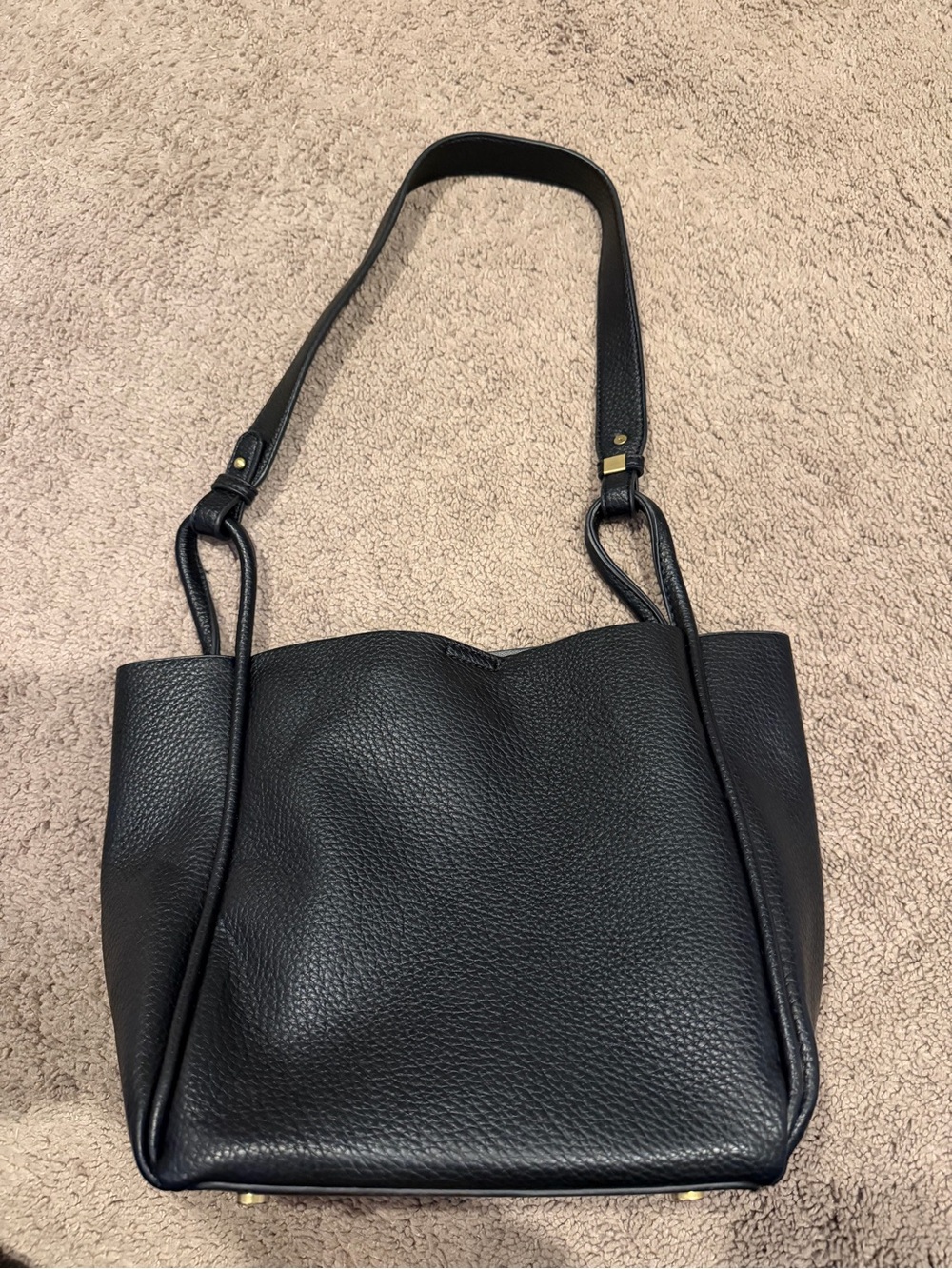 Black Bucket Shoulder Bag
